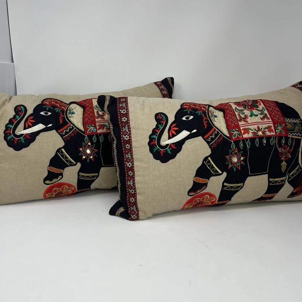 Pier 1 Elephant Throw Pillows 19